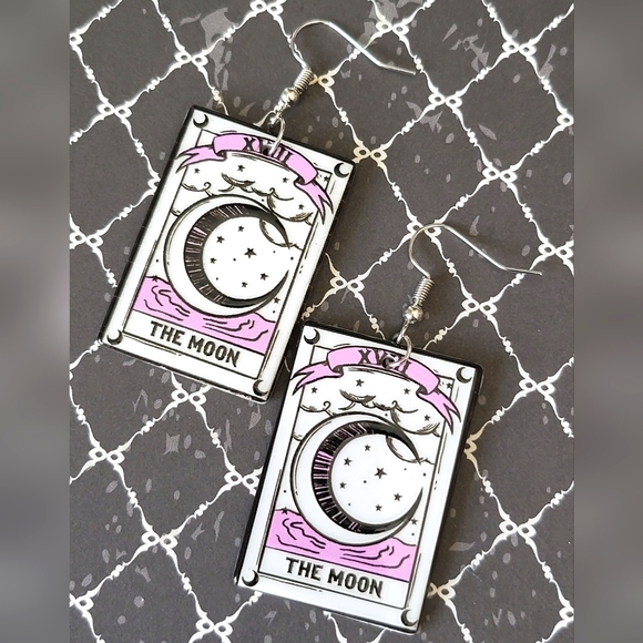 Jewelry - Moon Tarot Card Earrings